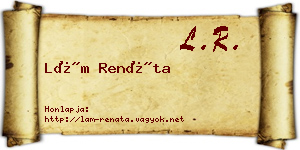 Lám Renáta névjegykártya